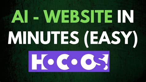 hocoos ai website|The EASIEST AI Website builder you can start TODAY .